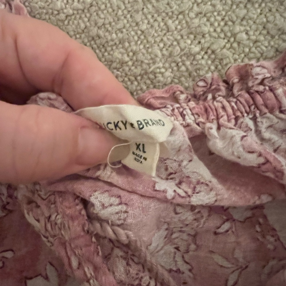 Lucky Brand Pink Floral Blouse - Picture 3 of 3